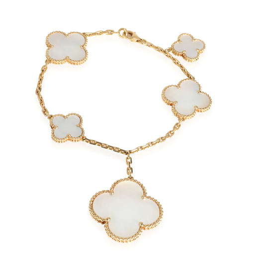 MAGIC CLOVER MOP GOLD BRACELET 5 MOTIFS