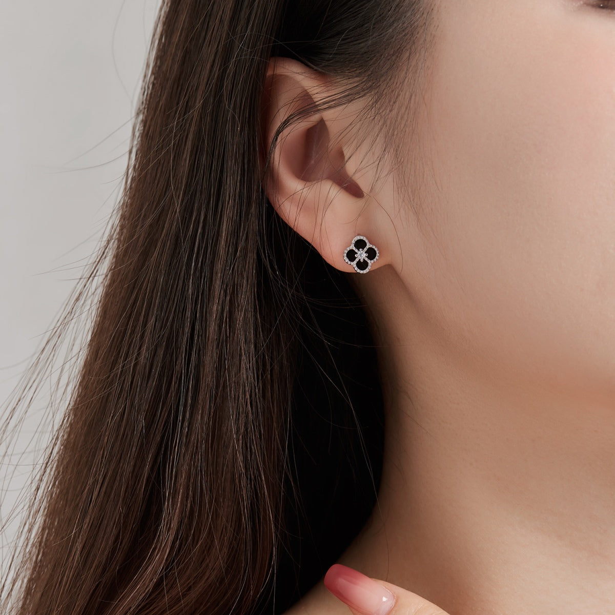 [XXX]Four-Leaf Clover Flower Shape Exquisite Earrings