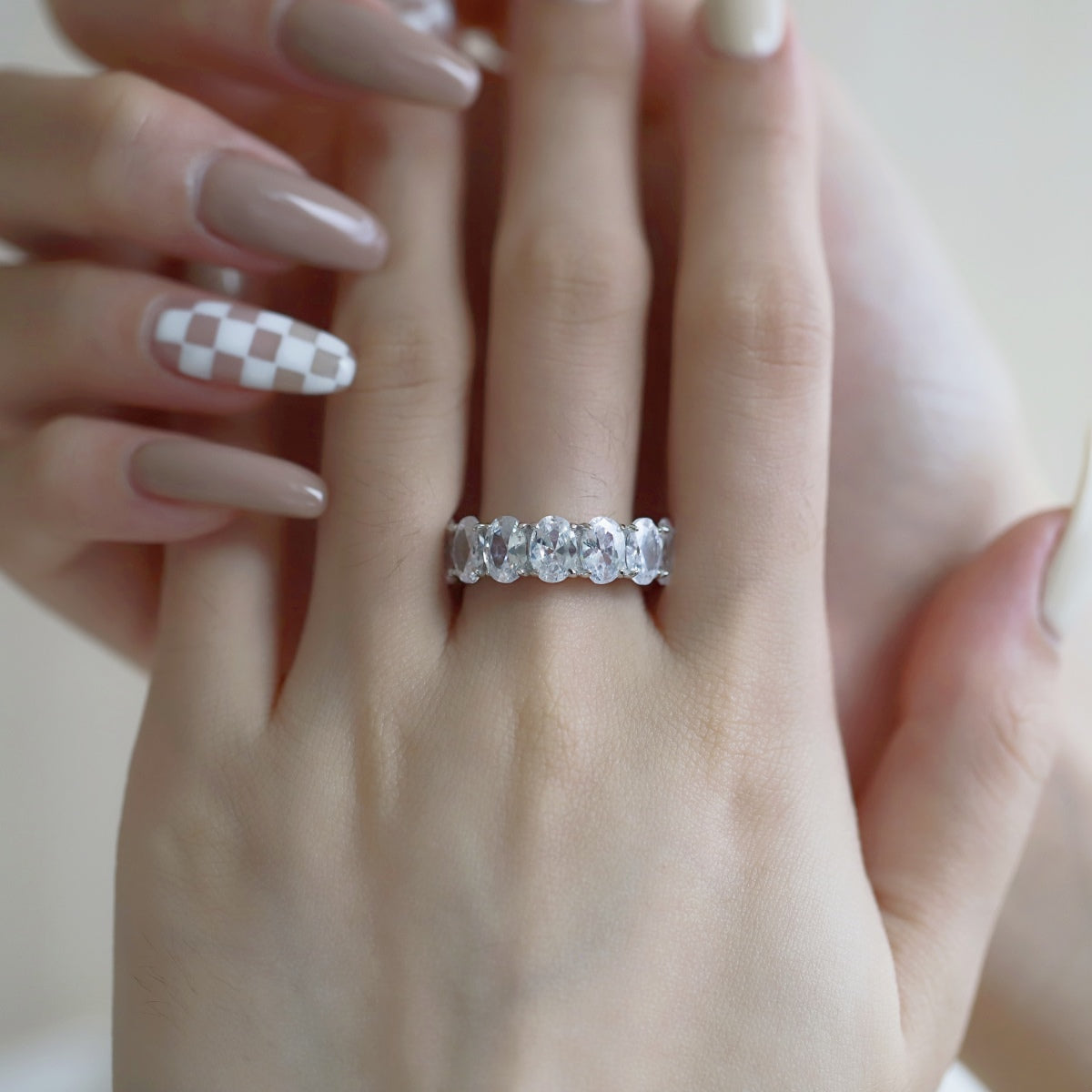 [XXX]Dainty Elongated Cushion Cut Tennis Ring