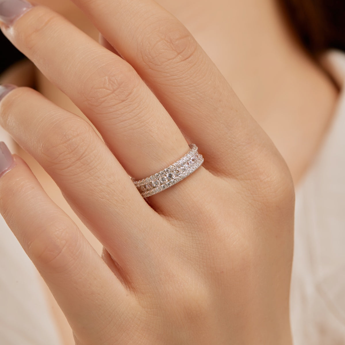 [XXX]Delicate Colorful Round Cut Daily Ring