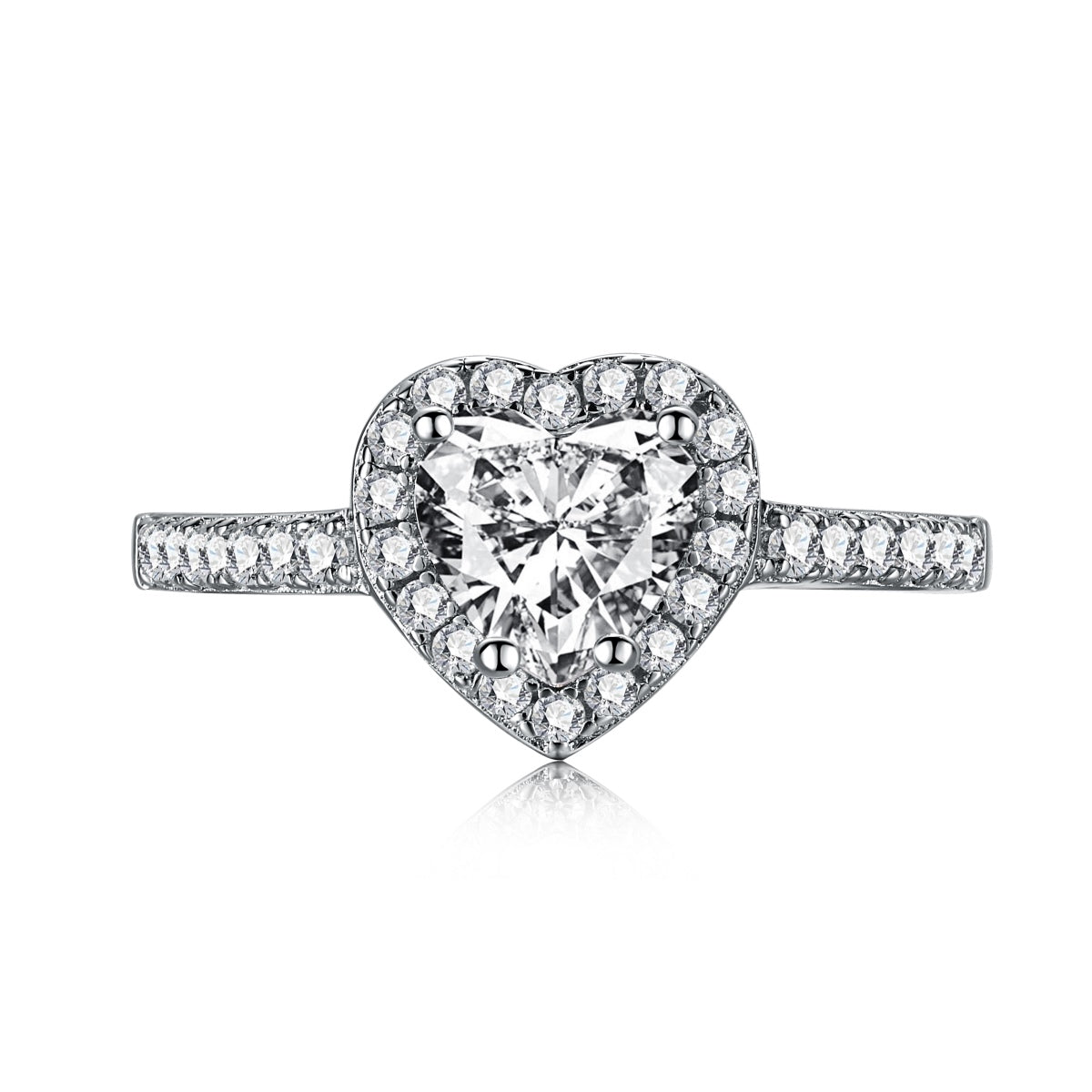 [XXX]Eternity Splashy Romantic Heart Shape Lover Ring