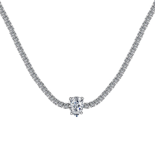 [XXX]1.0 carat Unique Pear Cut Tennis Necklace