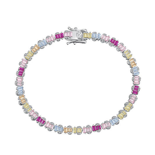 [XXX]Delicate Colorful Emerald Cut Party Bracelet