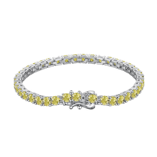 [XXX]Ornate Dazzling Round Cut Tennis Bracelet