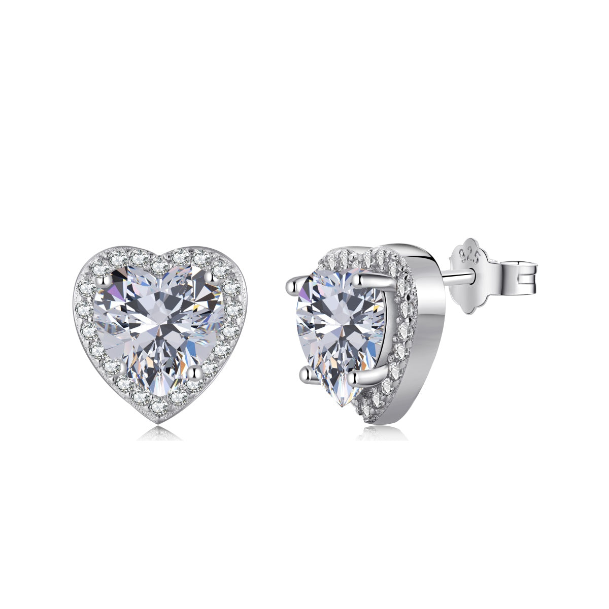 [XXX]Sparkling Heart Shape Lover Earrings