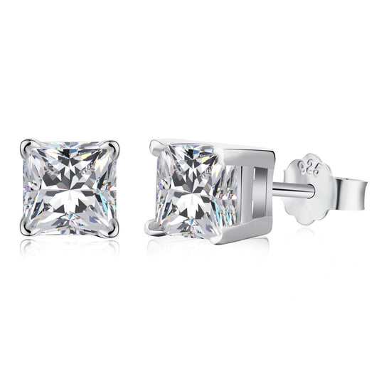 [XXX]1.0 Carat Radiant Princess Cut Wedding Earrings