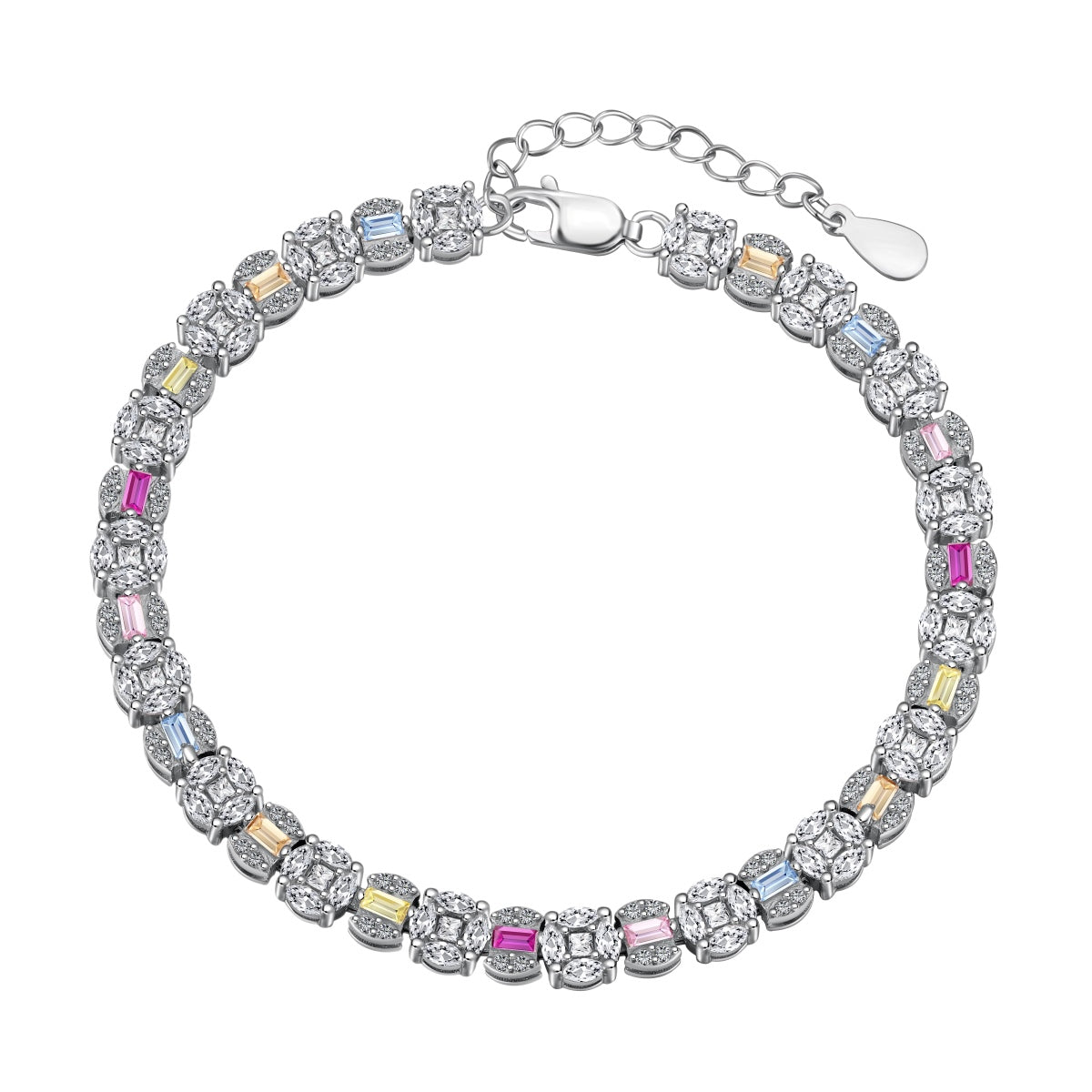 [XXX]Dazzling Radiant Multi Cut Daily Bracelet