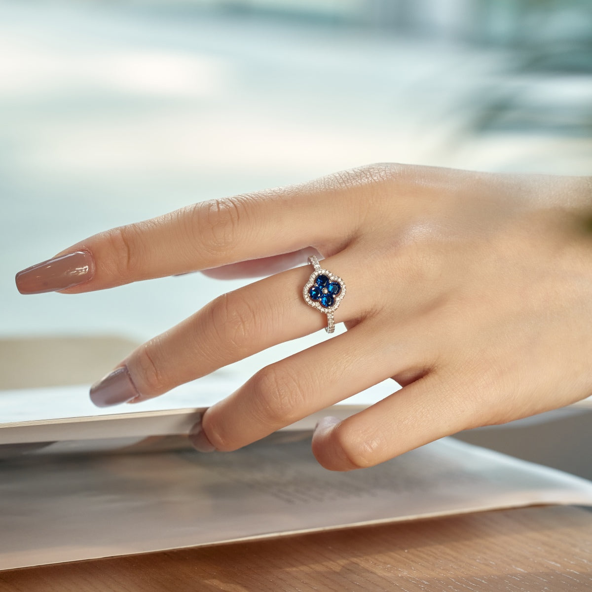 [XXX]Four Leaf Clover Flower Design Ring