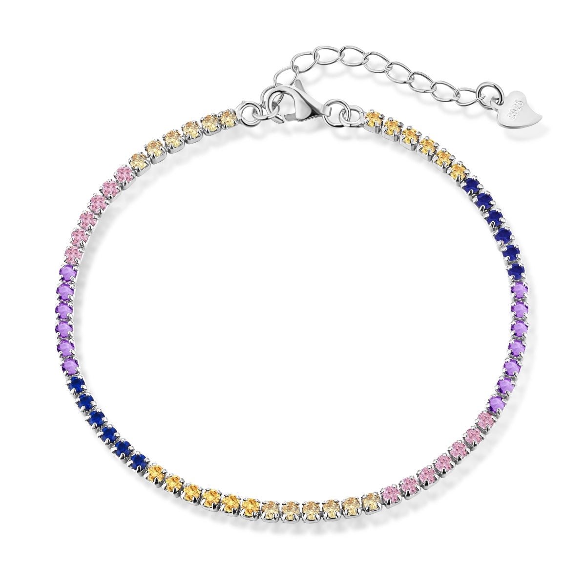 [XXX]Radiant Shinning Princess Cut Tennis Bracelet