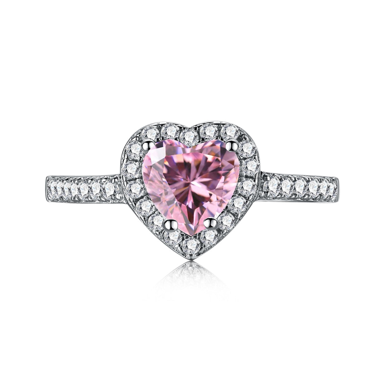 [XXX]Eternity Splashy Romantic Heart Shape Lover Ring