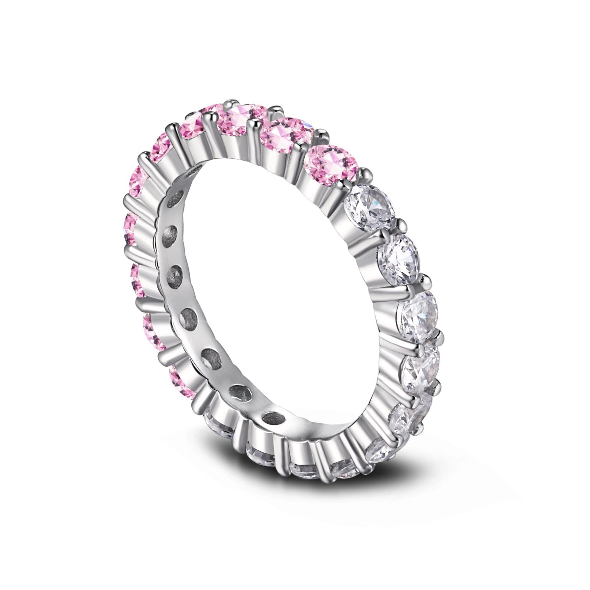 [XXX]Sparkling Round Cut Tennis Ring