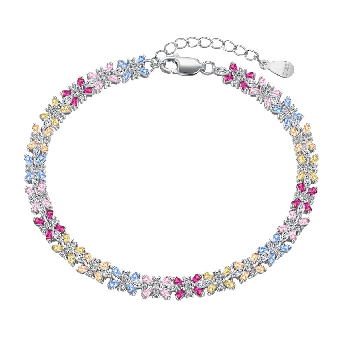 [XXX]Radiant Colorful Emerald Cut Party Bracelet