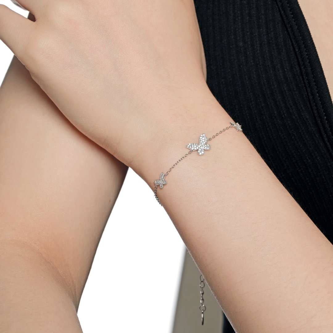 [XXX]Delicate Butterfly Pendant Bracelet