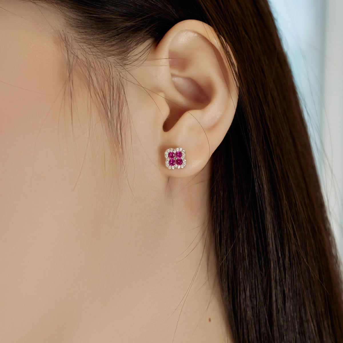 [XXX]Four-Leaf Clover Flower Shaped Earrings