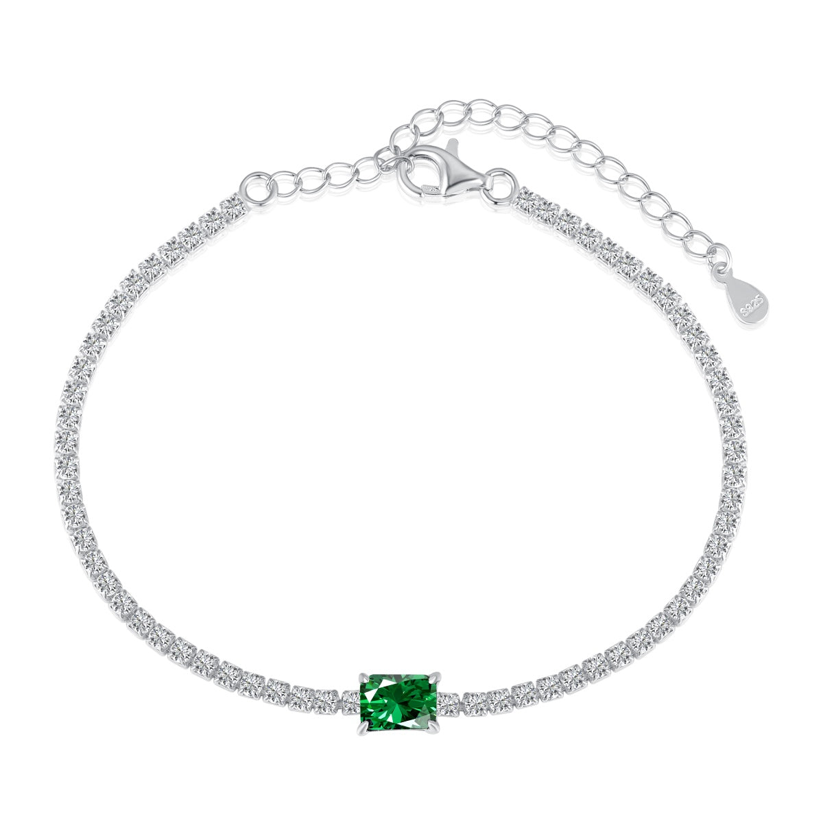 [XXX]1.0 Carat Unique Emerald Cut Banquet Bracelet