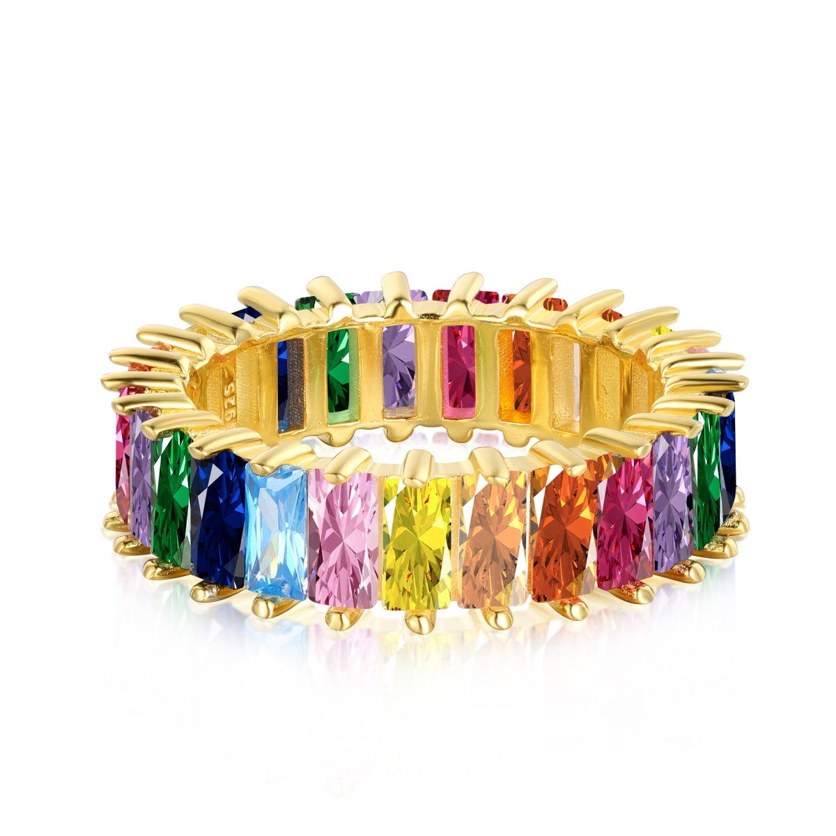 [XXX]Unique Colorful Radiant Cut RIng