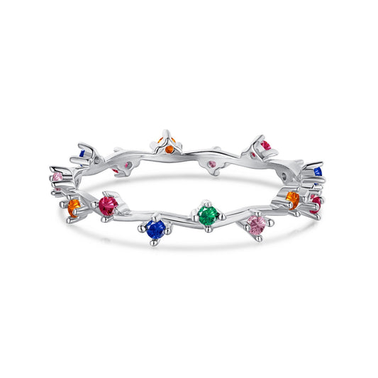 [XXX]Radiant Colorful Round Cut Daily Ring