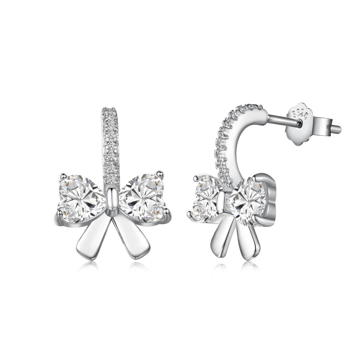 [XXX]Exquisite Earrings With Heart-Shaped Bow Design