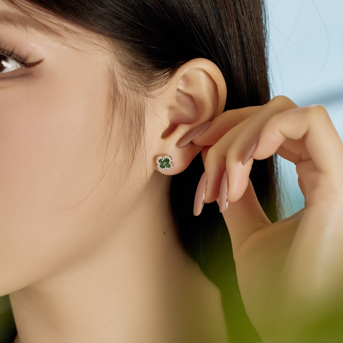 [XXX]Four-Leaf Clover Flower Shaped Earrings