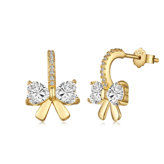 [XXX]Exquisite Earrings With Heart-Shaped Bow Design