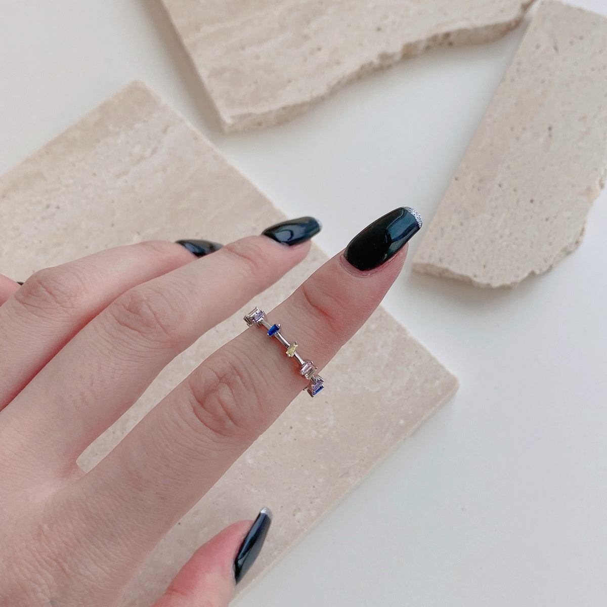 [XXX]Unique Trapezoid Cut Daily Ring