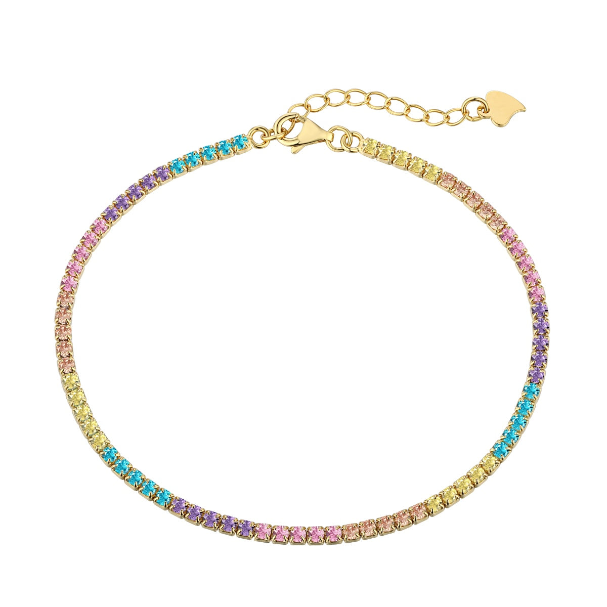 [XXX]Dazzling Colorful Round Cut Daily Bracelet