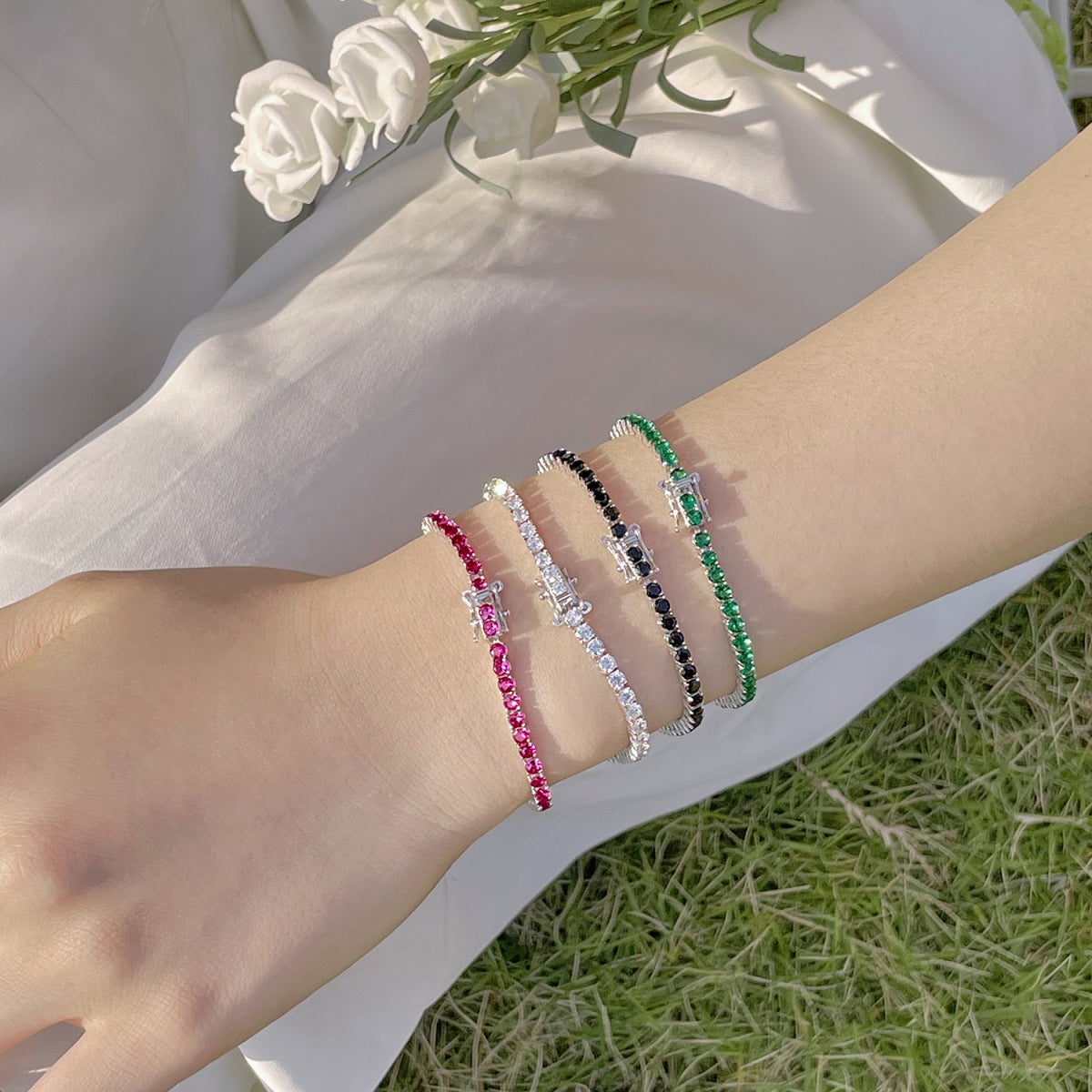 [XXX]Radiant Colorful Round Cut Party Bracelet