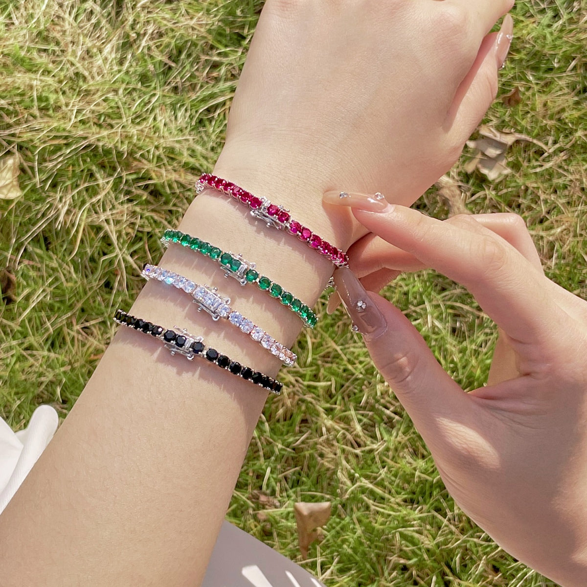 [XXX]Radiant Colorful Round Cut Party Bracelet