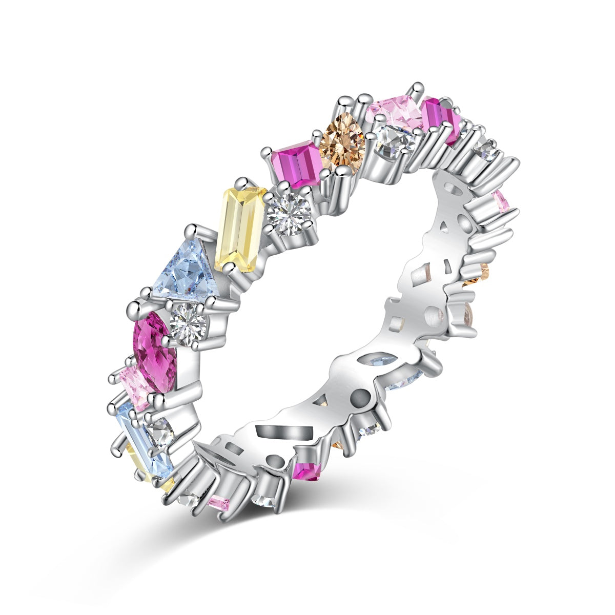 [XXX]Dazzling Polychromatic Multi cut Daily Ring