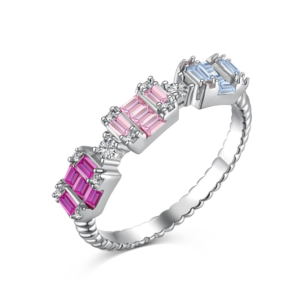 [XXX]Unique Colorful Emerald Cut Party Ring