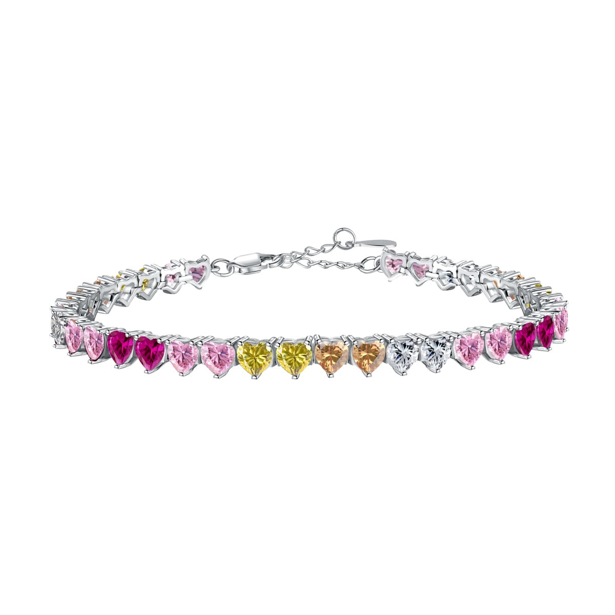 [XXX]Luxurious Colorful Romantic Heart Shape Lover Bracelet