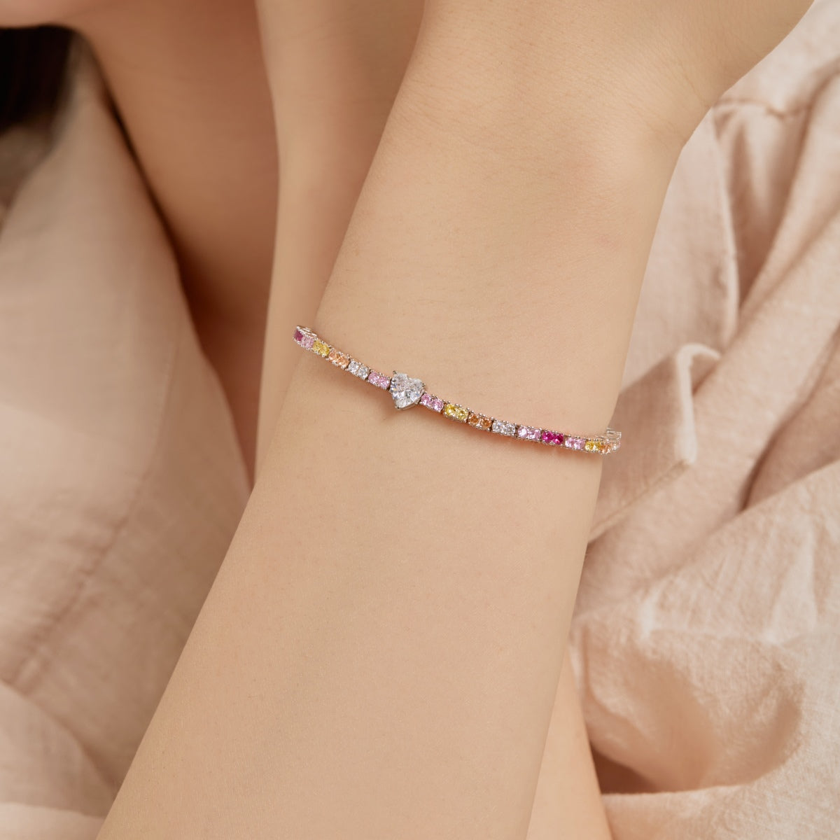 [XXX]Delicate Romantic Heart Shape Lover Bracelet