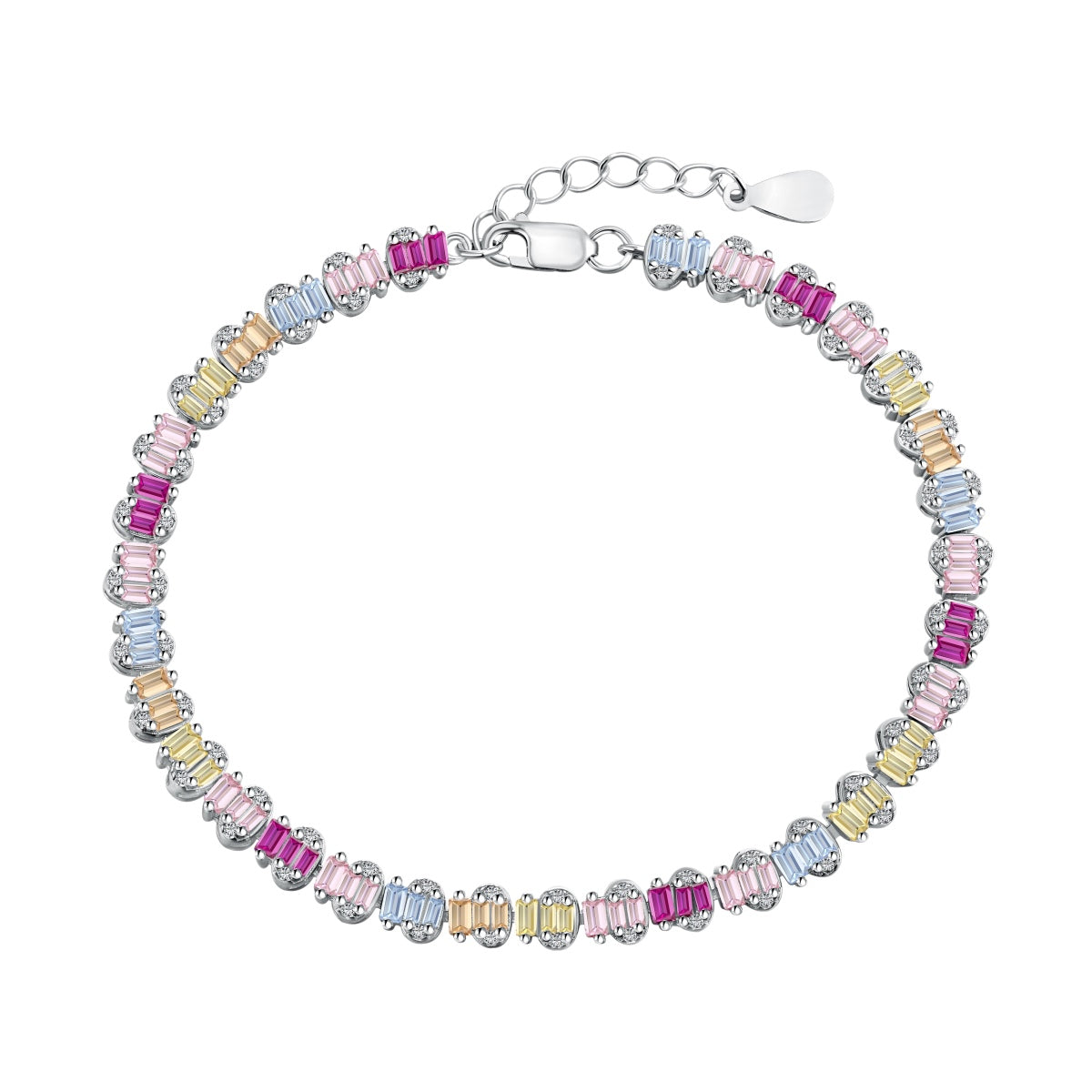 [XXX]Delicate Colorful Emerald Cut Party Bracelet