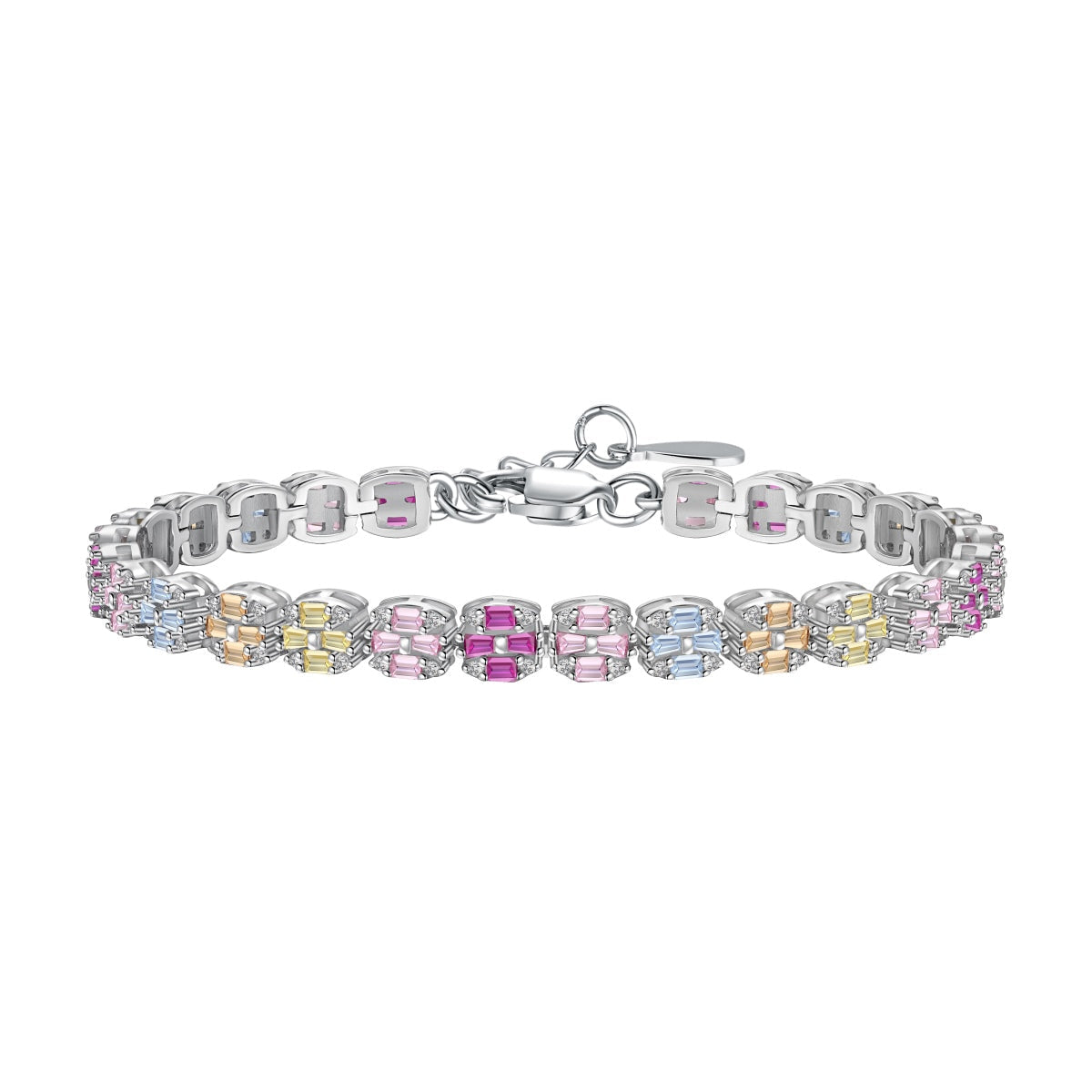 [XXX]Delicate Colorful Emerald Cut Daily Bracelet