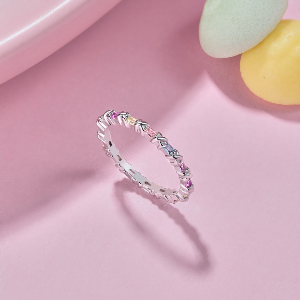 [XXX]Charming Colorful Round Cut Daily Ring