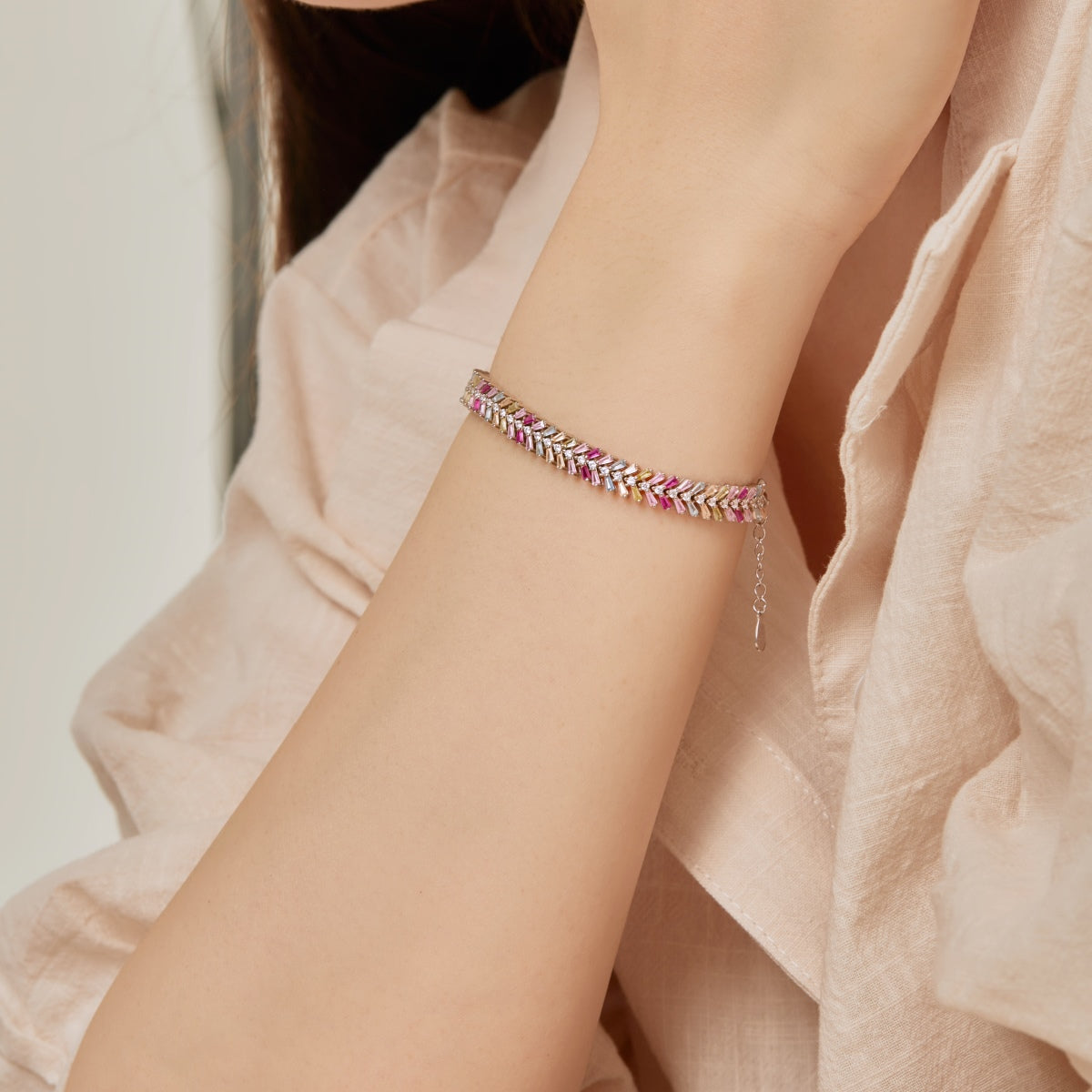 [XXX]Dainty Radiant Emerald Cut Daily Bracelet