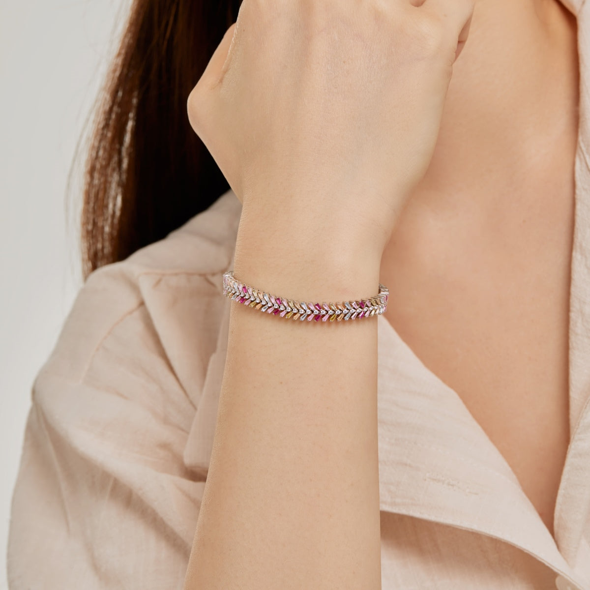 [XXX]Dainty Radiant Emerald Cut Daily Bracelet