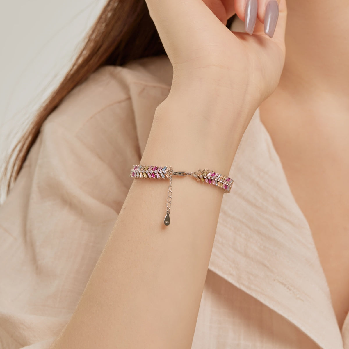 [XXX]Dainty Radiant Emerald Cut Daily Bracelet