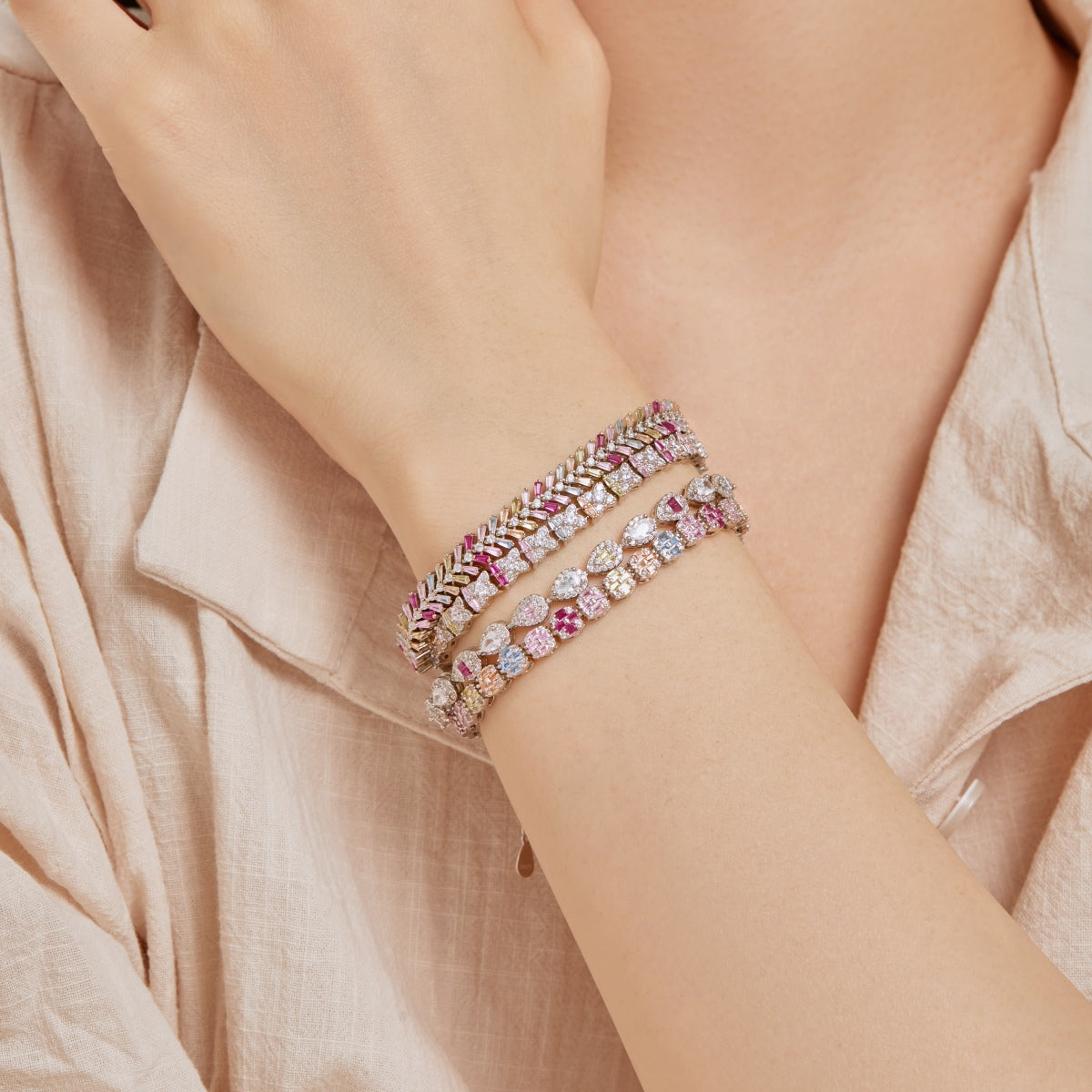 [XXX]Dainty Radiant Emerald Cut Daily Bracelet