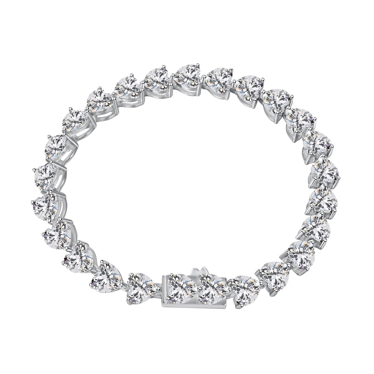 [XXX]0.75 Carat Elegant Romantic Heart Shape Lover Bracelet