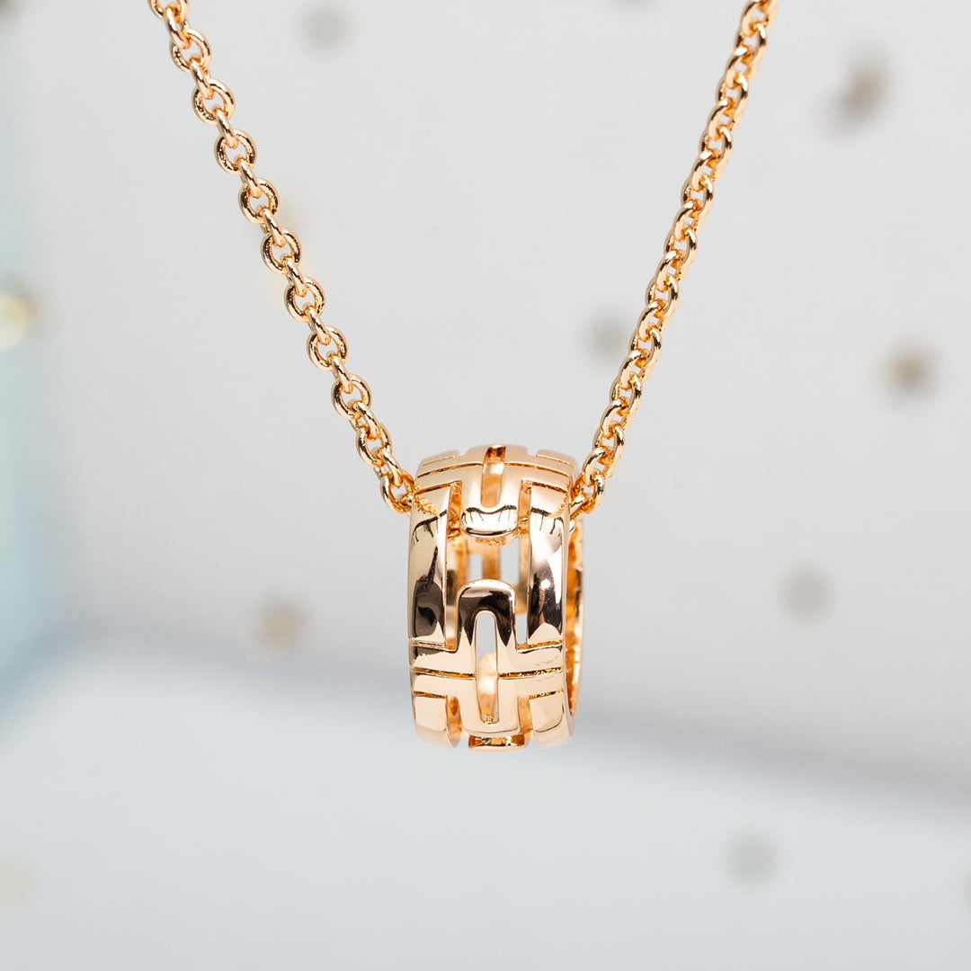 PARENTESI NECKLACE PINK GOLD