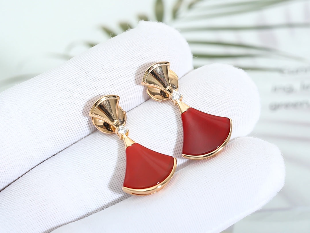 DREAM Carnelian PINK GOLD EARRINGS