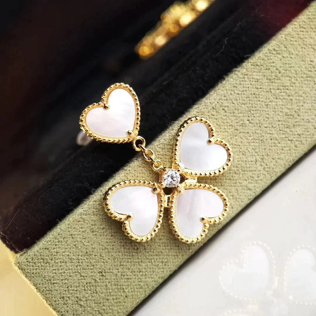 CLOVER SWEET WHITE MOP EARRINGS