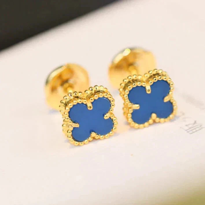 CLOVER MINI 9.5MM TURQUOISE EARRINGS