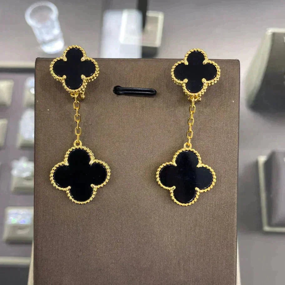 CLOVER 2 MOTIFS  EARRINGS (MULTIPLE CHOICESC