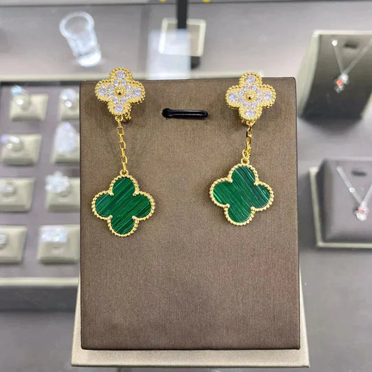 CLOVER  2 MOTIFS  DIAMOND  EARRINGS  MULTIPLE CHOICES