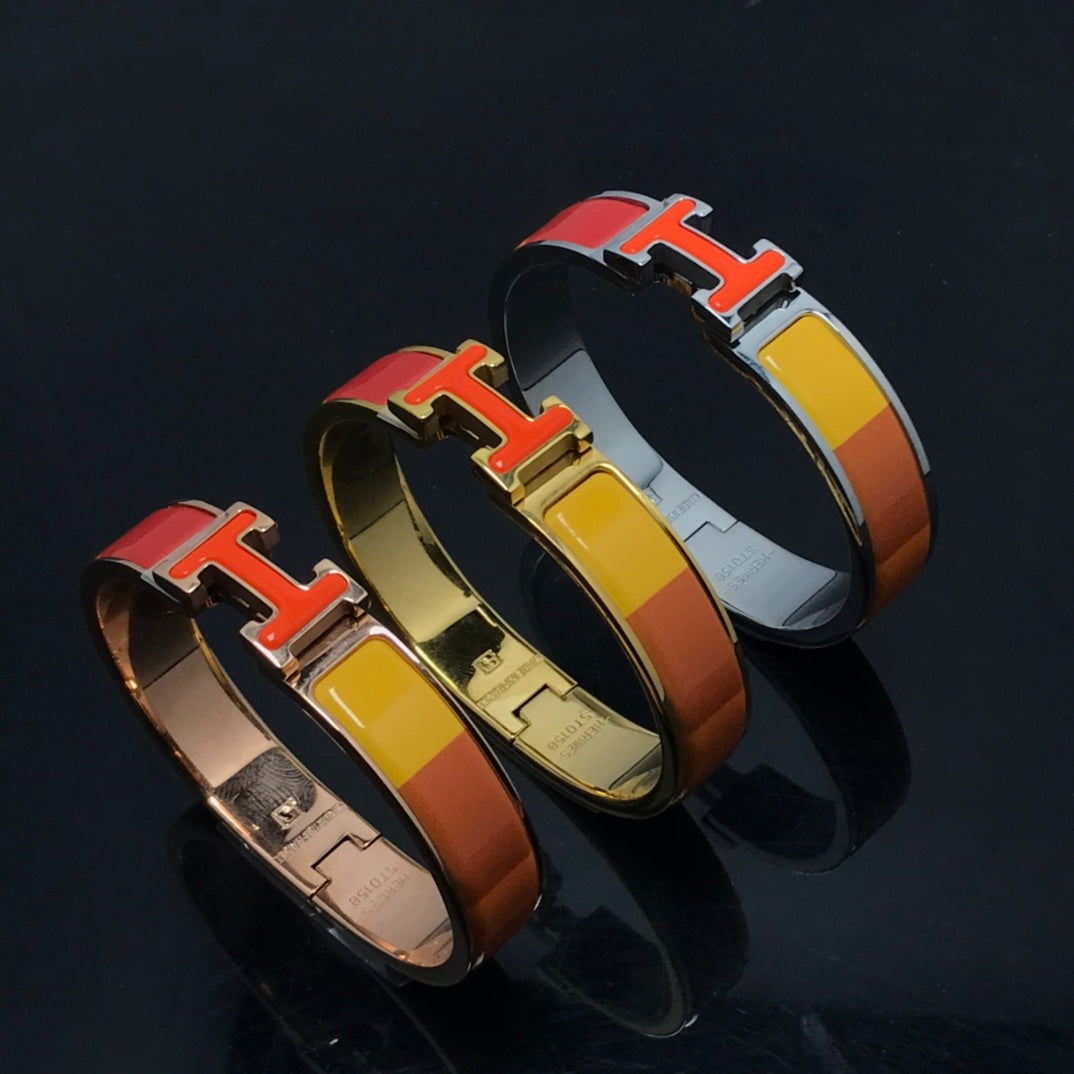 H BRACELET ORANGE RAINBOW CERAMIC