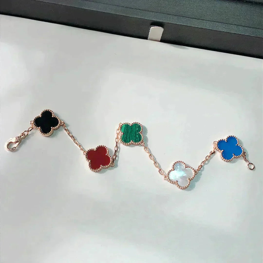 CLOVER 5 MOTIFS MULTICOLOR  BRACELET