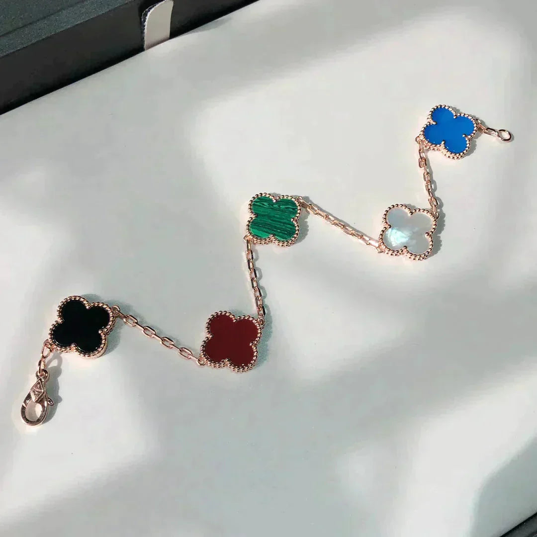 CLOVER 5 MOTIFS MULTICOLOR  BRACELET