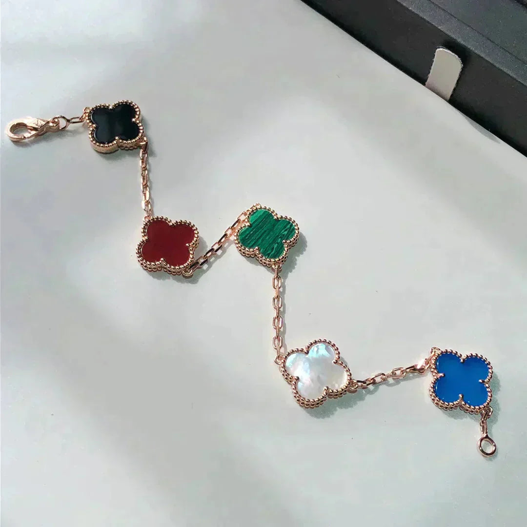 CLOVER 5 MOTIFS MULTICOLOR  BRACELET